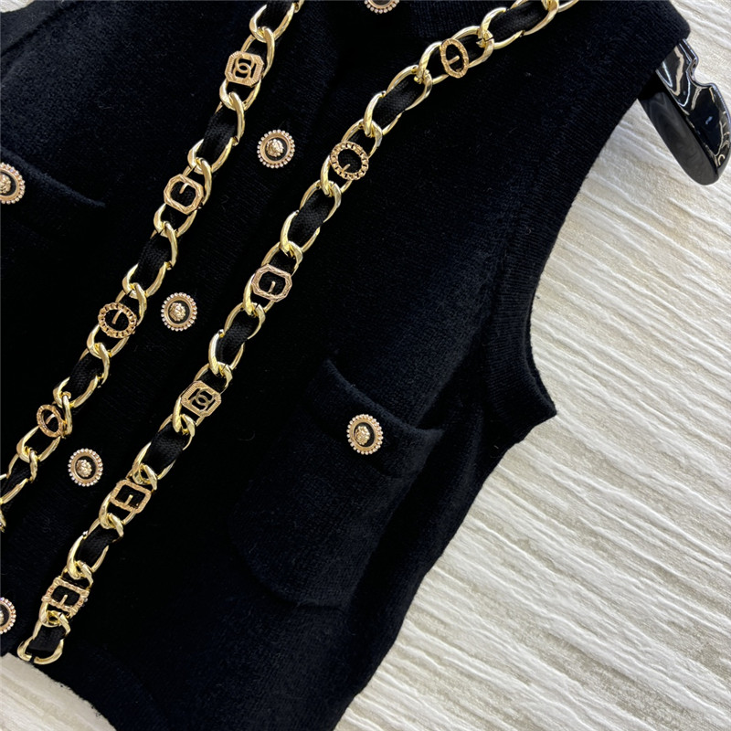 Ch**el chain trim vest replica designer clothes