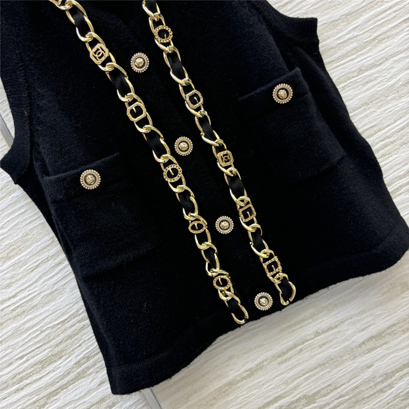 Ch**el chain trim vest replica designer clothes