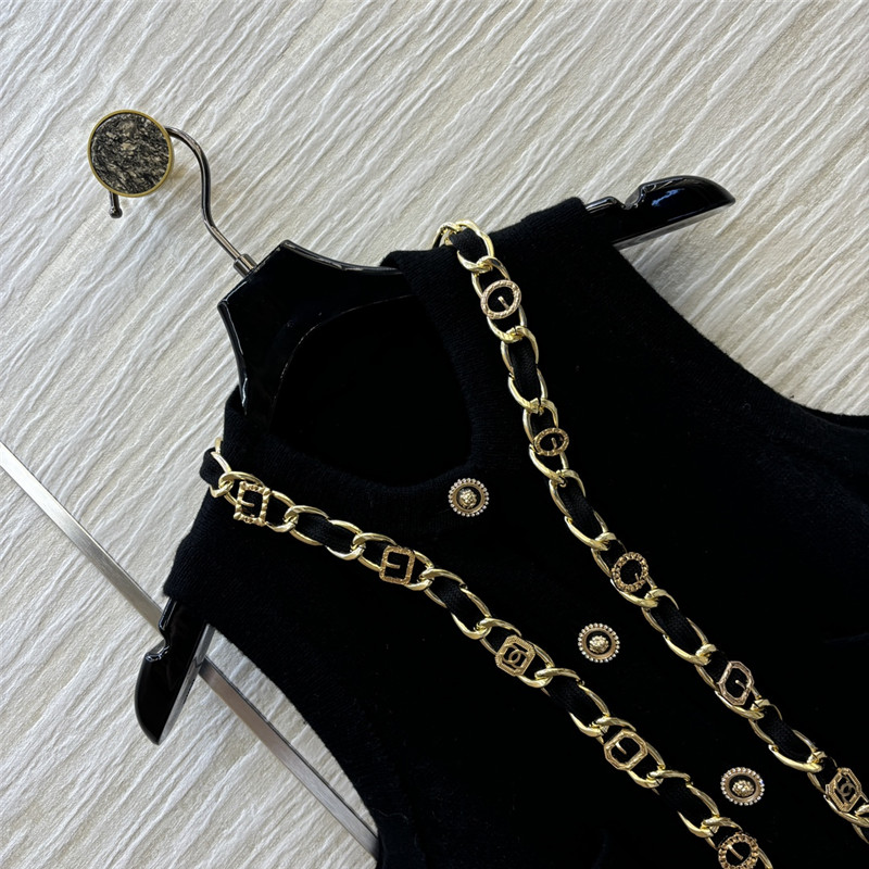 Ch**el chain trim vest replica designer clothes