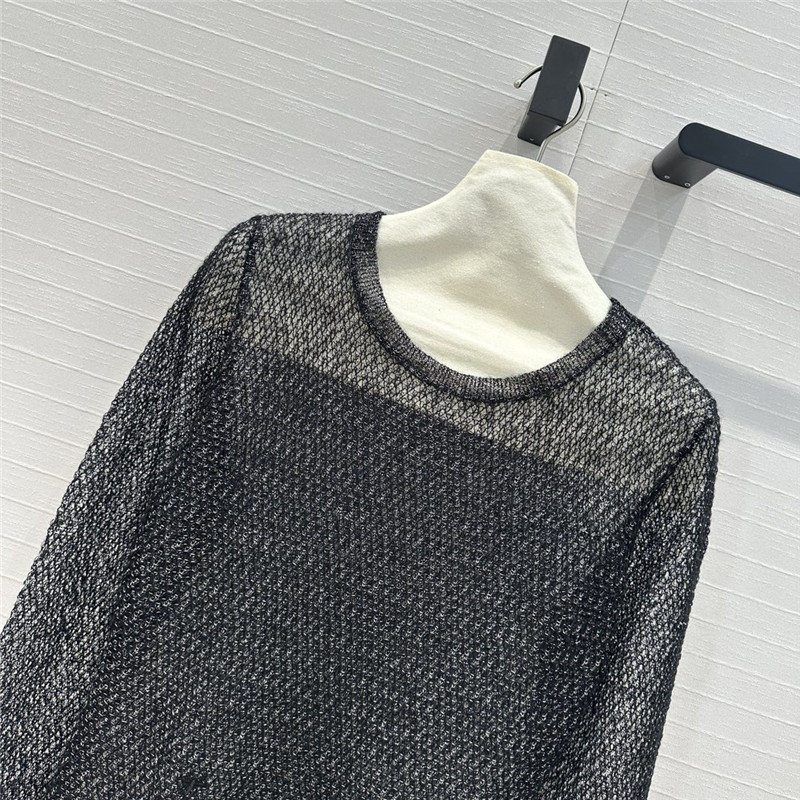 D10r black and silver mohair pullover sweater replicas clothes