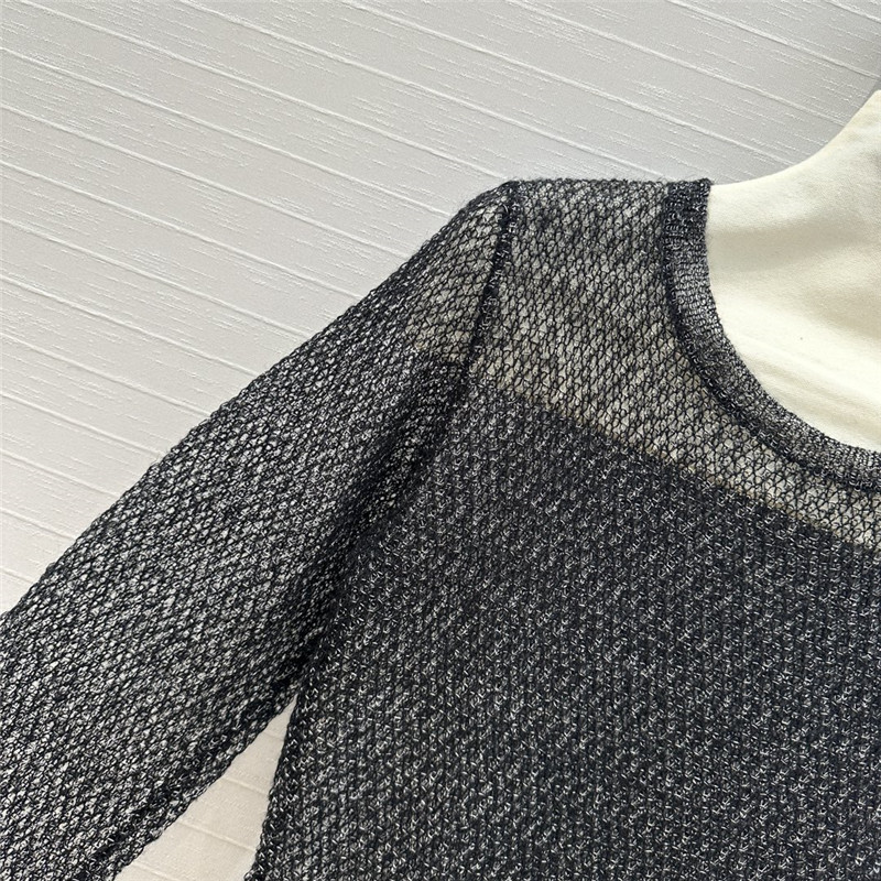 D10r black and silver mohair pullover sweater replicas clothes