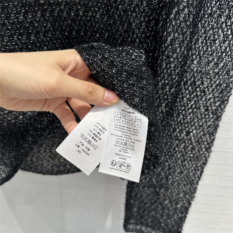 D10r black and silver mohair pullover sweater replicas clothes