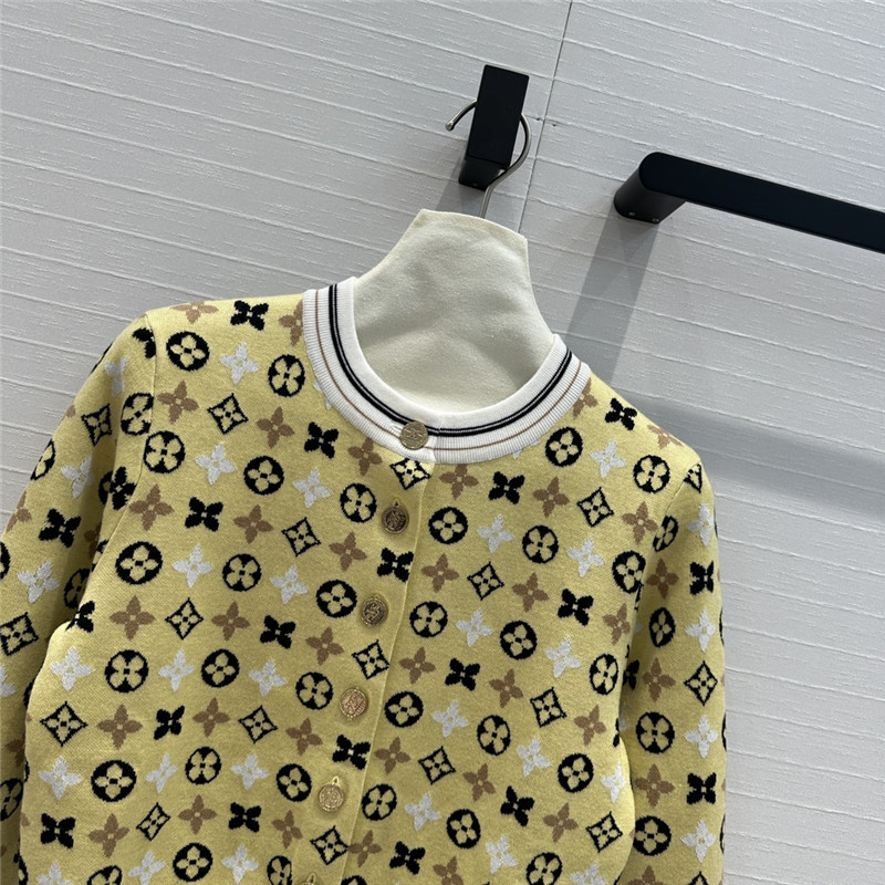 l0vis Vvtt0n lv yellow knitted cardigan replica d&g clothing
