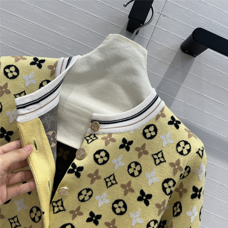l0vis Vvtt0n lv yellow knitted cardigan replica d&g clothing