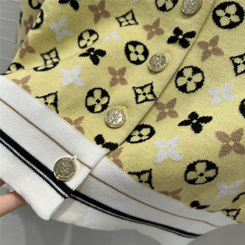 l0vis Vvtt0n lv yellow knitted cardigan replica d&g clothing