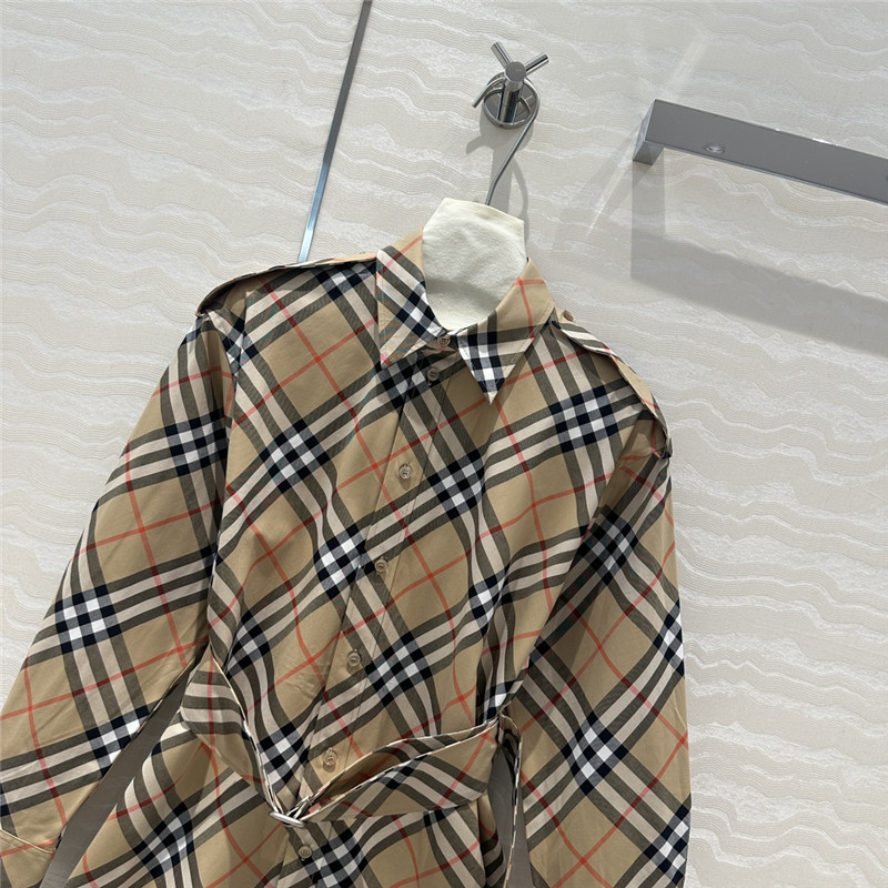 Bv*b*rry vintage check shirt dress replica d&g clothing