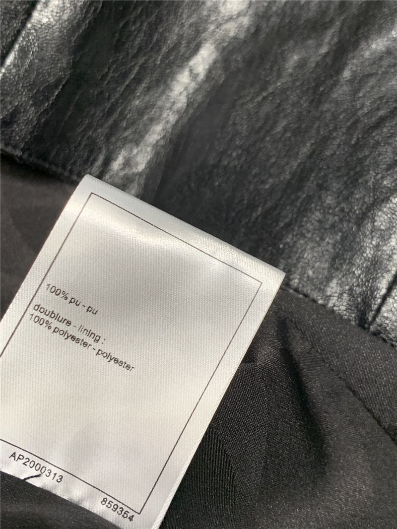 Ch**el sheep patent leather jacket replica d&g clothing