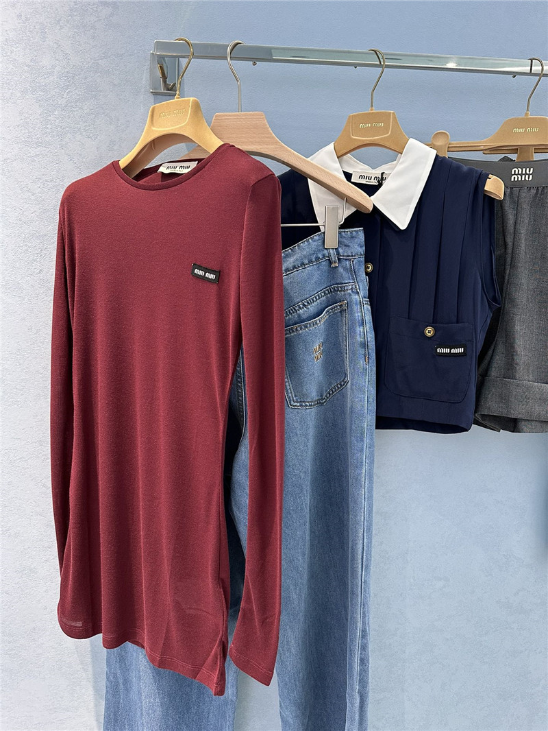 M1um1u mid-low waist straight pants replica d&g clothing