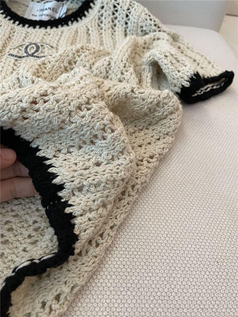 Ch**el new hollow short sleeve replica d&g clothing