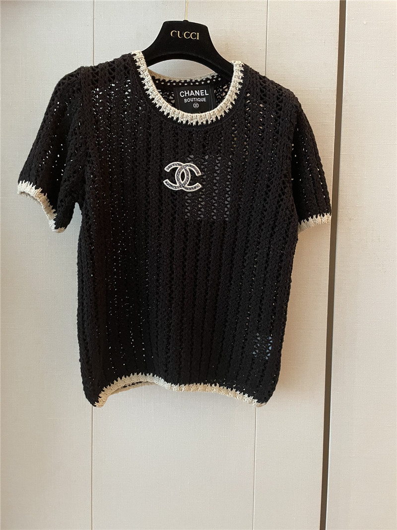 Ch**el new hollow short sleeve replica d&g clothing