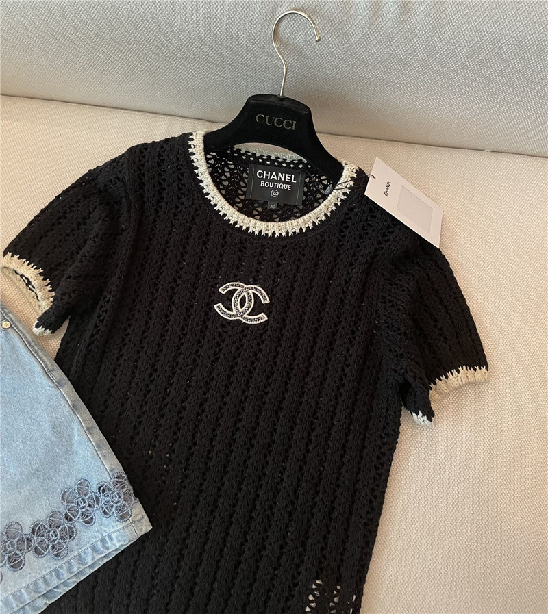 Ch**el new hollow short sleeve replica d&g clothing