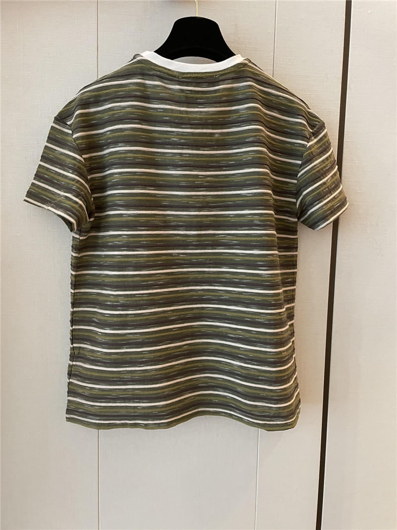 Ch**el striped short sleeve cheap replica designer clothes
