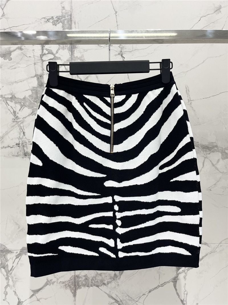 Balmain color block zipper hip skirt replica clothes