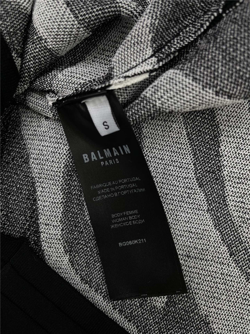 Balmain color block shoulder pad cardigan replica clothing sites