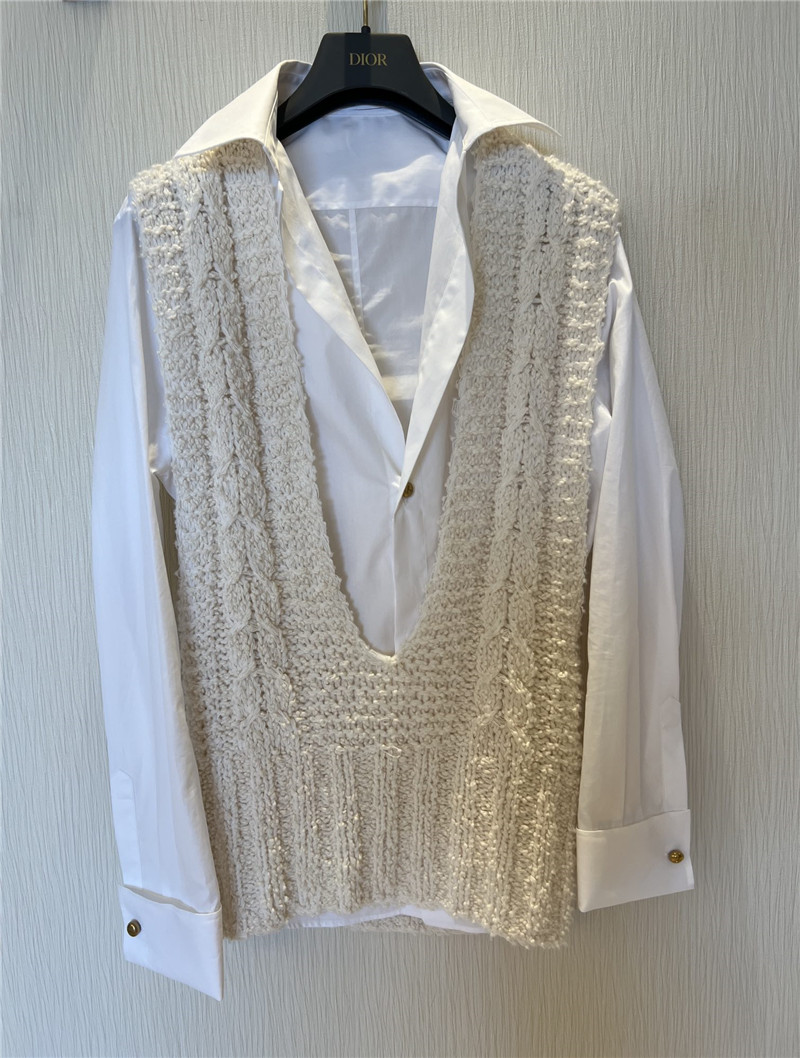 D10r chunky knit sleeveless vest replica d&g clothing