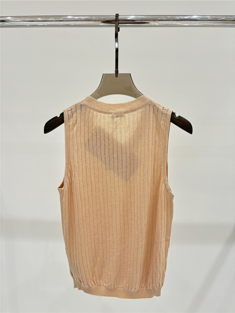 M1um1u letter logo knitted vest replica designer clothes