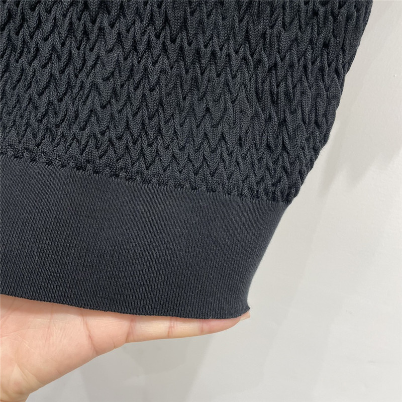 Ch**el geometric wave pleated short sleeves replica d&g clothing