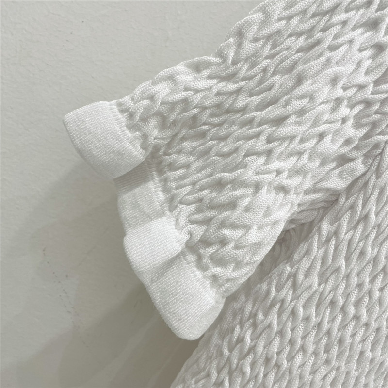 Ch**el geometric wave pleated short sleeves replica d&g clothing