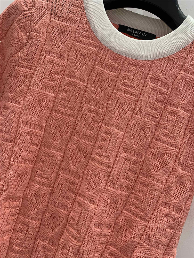 Balmain new knitted round neck short sleeves replica clothing sites