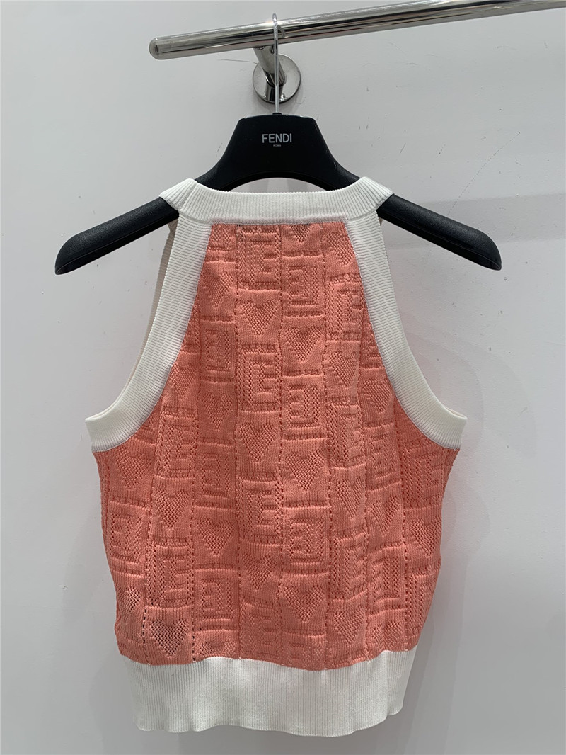 Balmain knitted halter neck vest cheap replica designer clothes