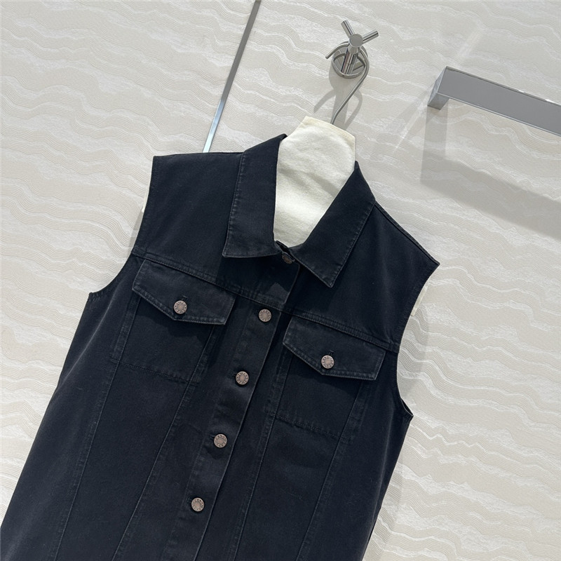 Pra*a black functional long vest replica clothing sites