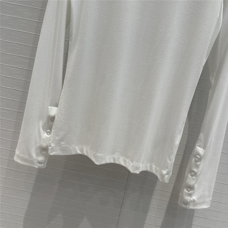 L0ew* knot embroidered bottoming shirt replica clothing