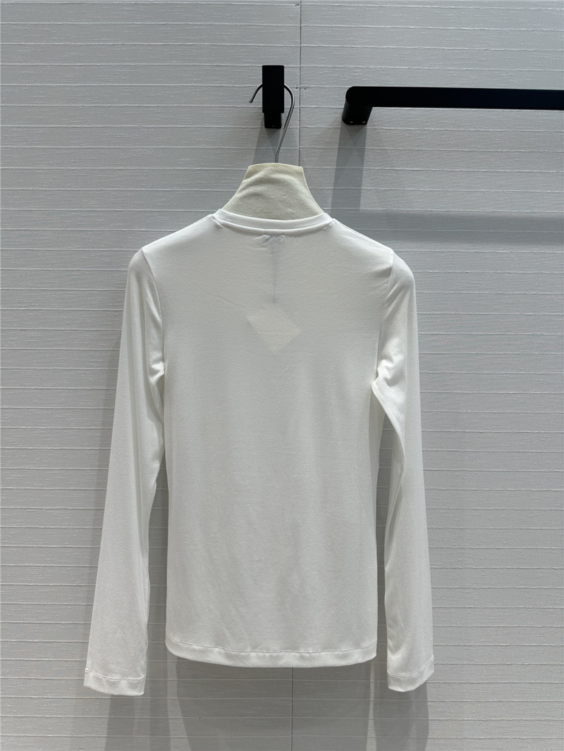 L0ew* knot embroidered bottoming shirt replica clothing