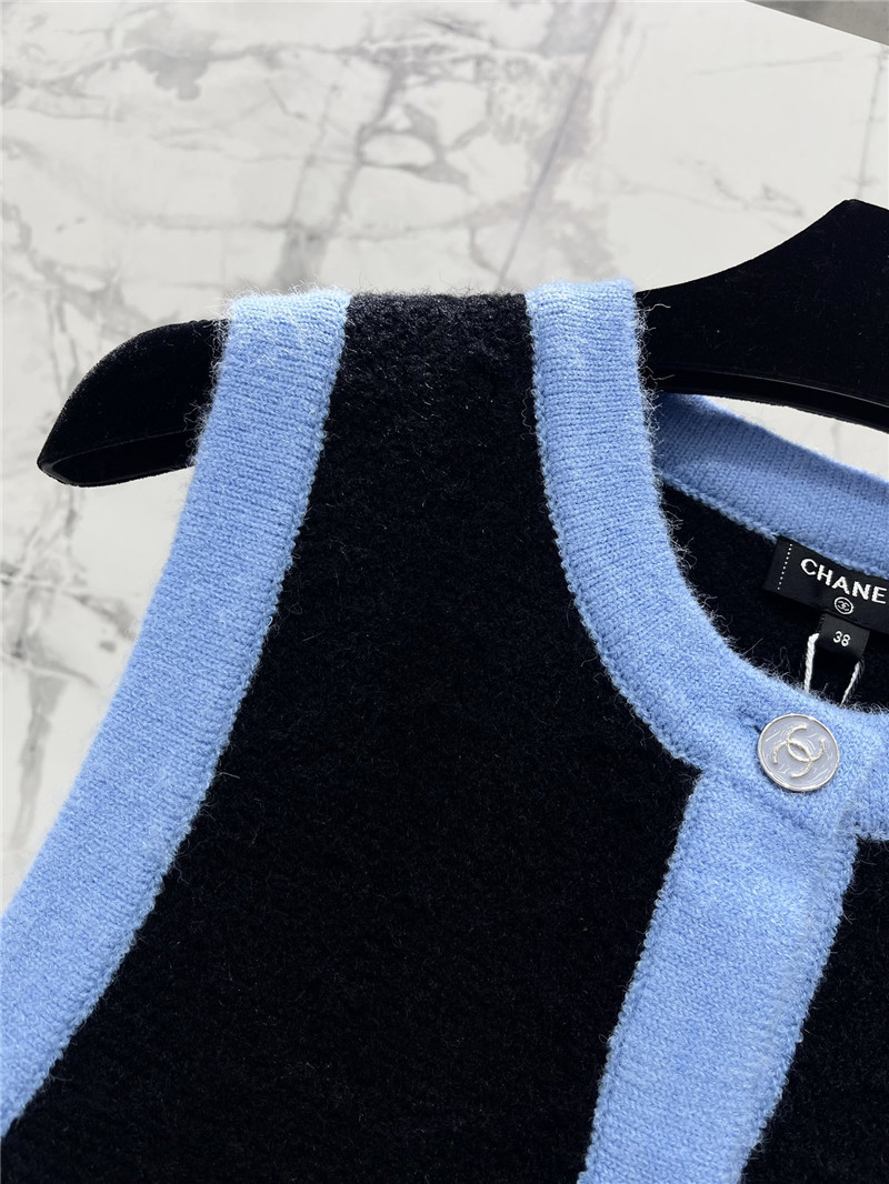Ch**el contrast vest knit dress replica clothing