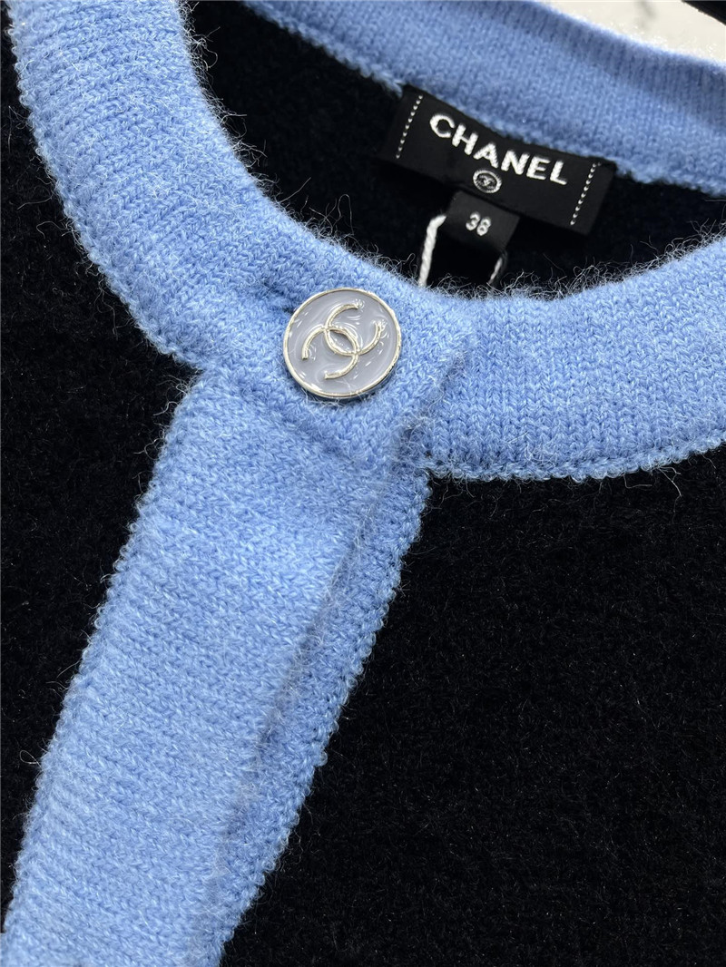 Ch**el contrast vest knit dress replica clothing