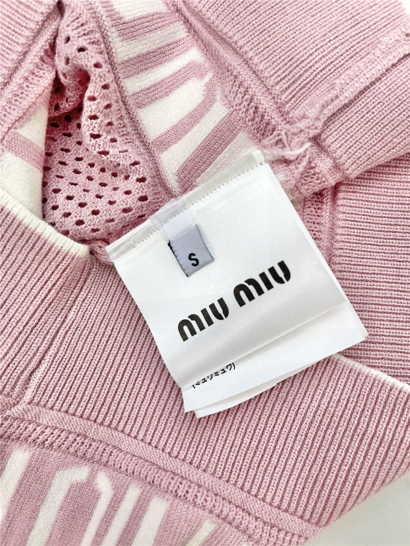 M1um1u letter jacquard cardigan replica d&g clothing