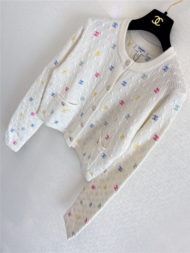 Ch**el crew neck cardigan replica d&g clothing