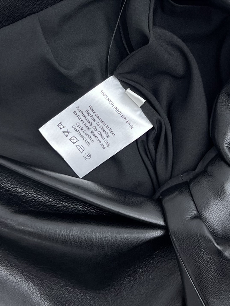 Y51 knot slit leather skirt cheap replica designer clothes