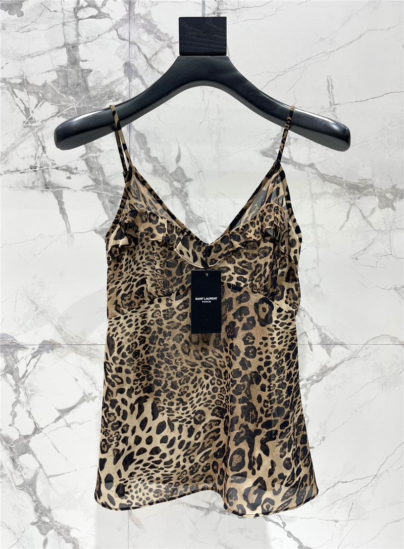 Y51 backless leopard print small camisole replica d&g clothing