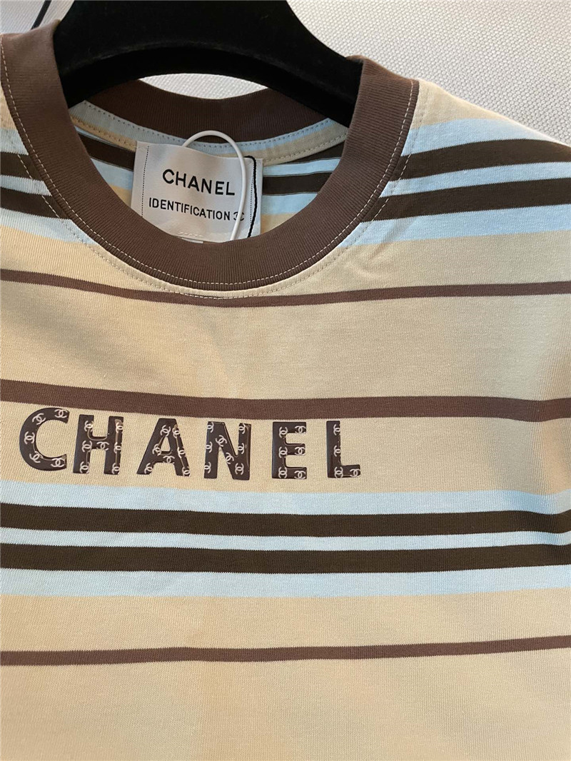 Ch**el new striped t-shirt cheap replica designer clothes