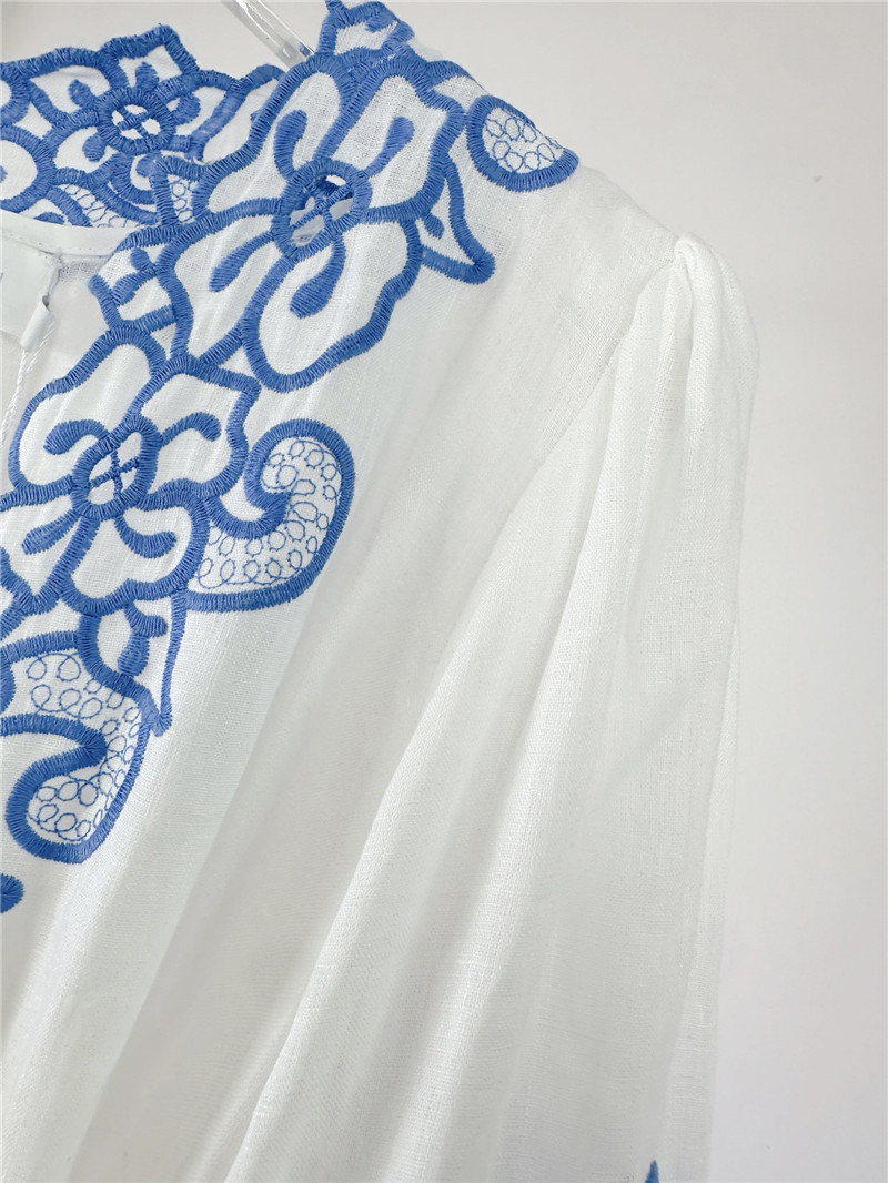 zimm embroidery detail long dress replica clothes