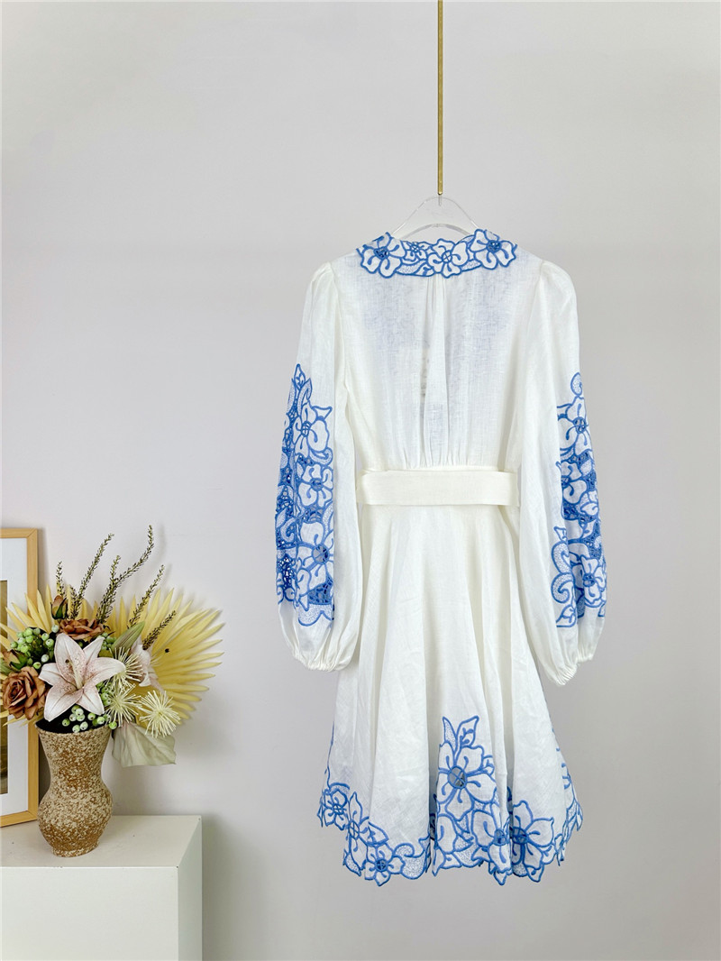 zimm embroidery detail mini dress replica designer clothes