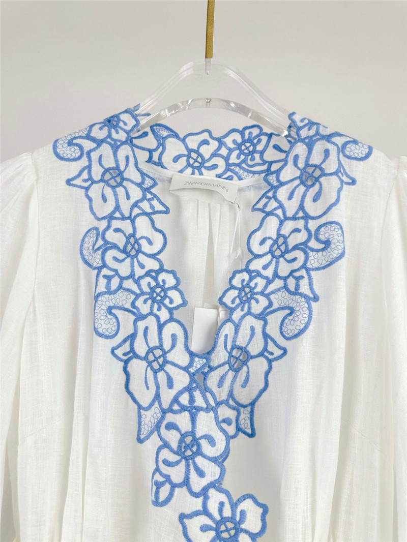 zimm embroidery detail mini dress replica designer clothes