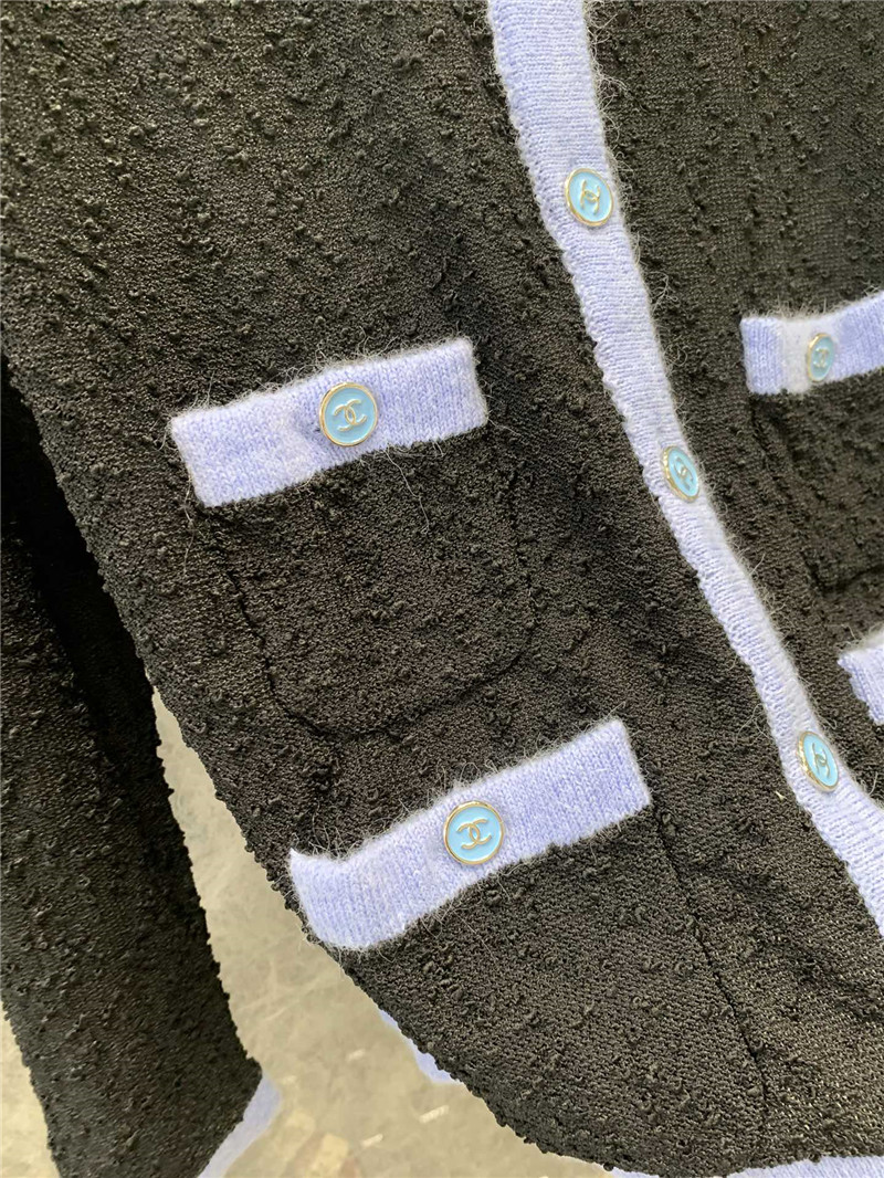 Ch**el long-sleeved knitted cardigan replica clothing