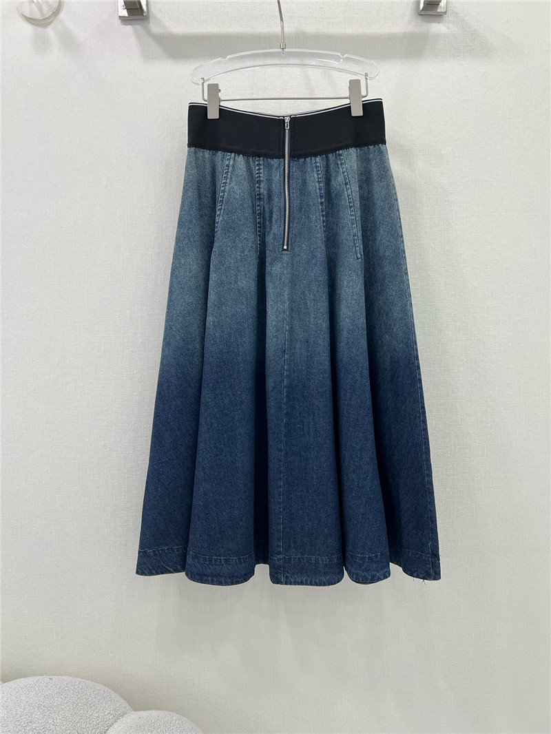 A1exa*der wang logo elastic waist denim skirt replica clothes