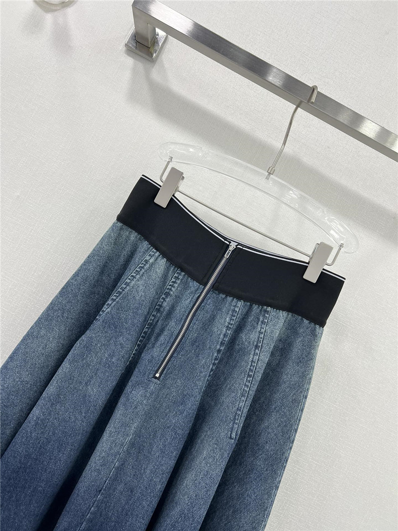 A1exa*der wang logo elastic waist denim skirt replica clothes