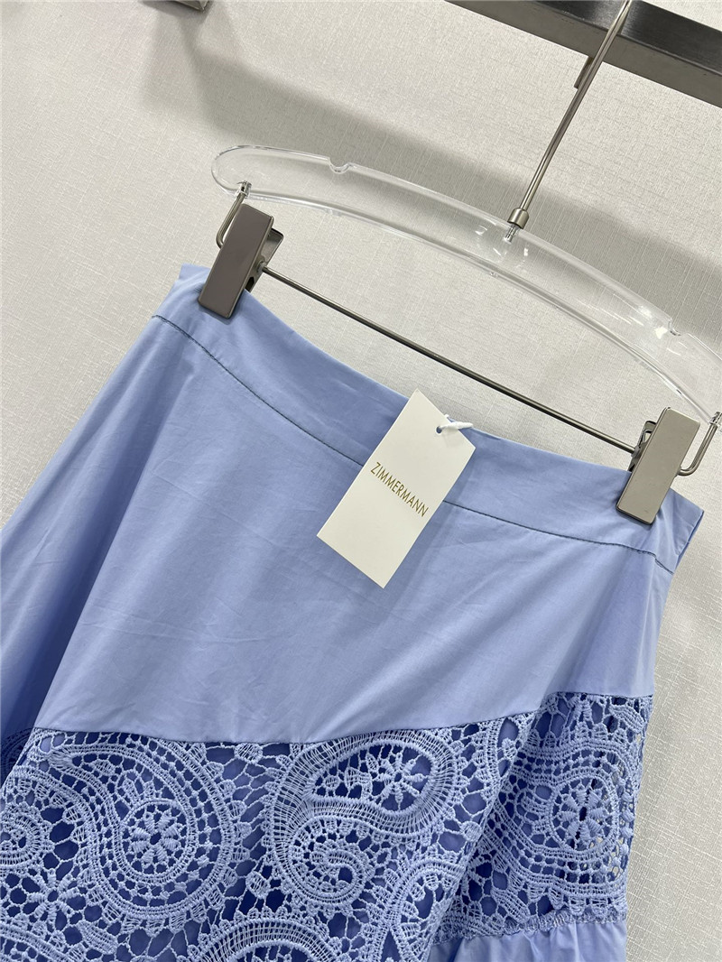 Zimm water-soluble lace patchwork irregular skirt replica clothes