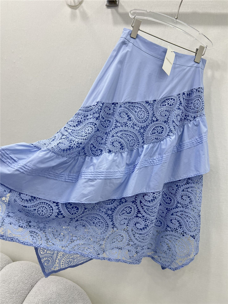 Zimm water-soluble lace patchwork irregular skirt replica clothes