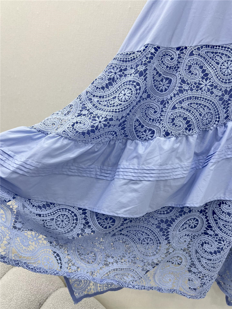 Zimm water-soluble lace patchwork irregular skirt replica clothes