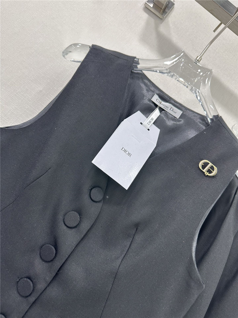 D10r v-neck vest skirt cotton and linen suit replica clothing