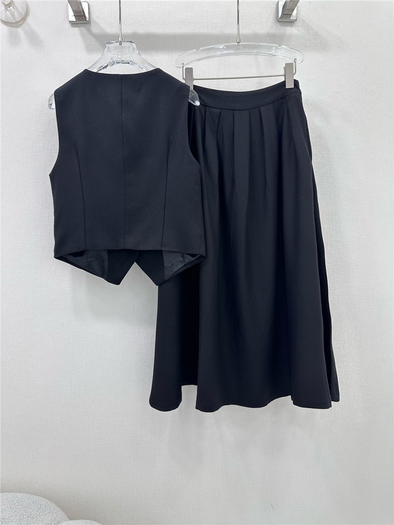 D10r v-neck vest skirt cotton and linen suit replica clothing