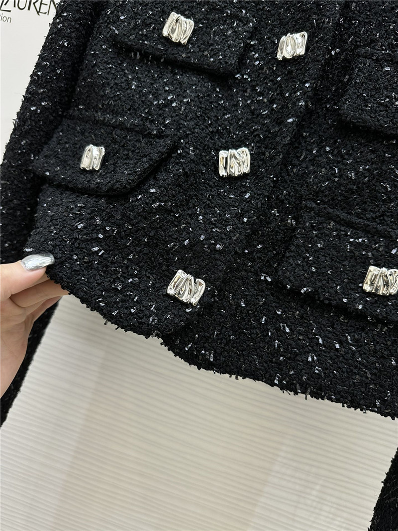 Y51 soft tweed jacket + sequined skirt set replicas clothes