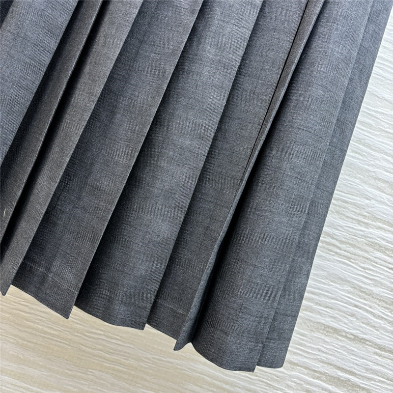 M1um1u lapel pleated drawstring dress replica d&g clothing