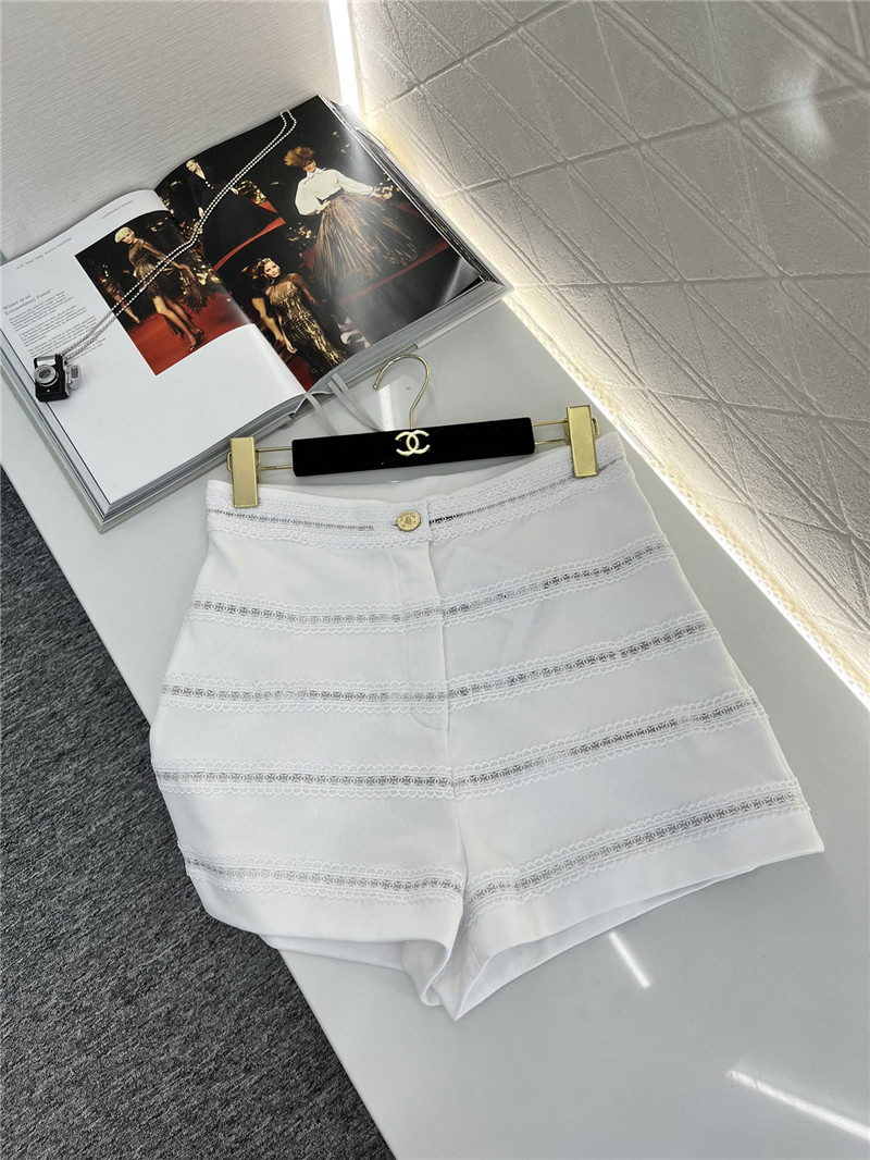 Ch**el heavy double c lace shorts replica clothes