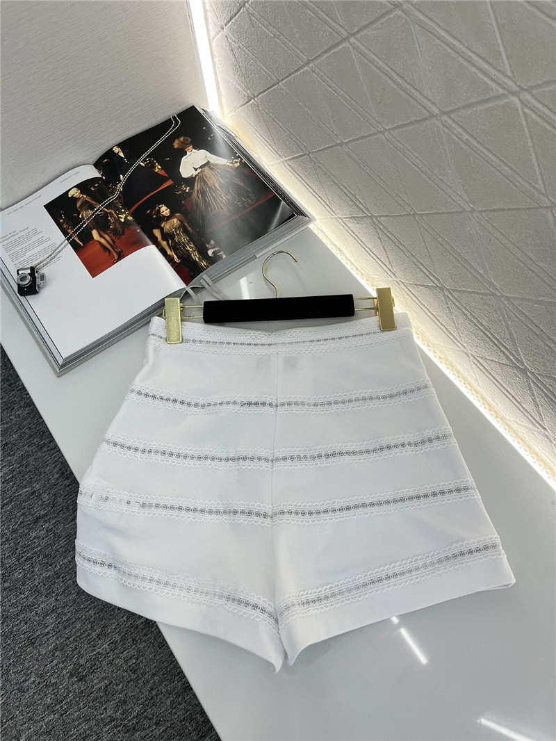 Ch**el heavy double c lace shorts replica clothes