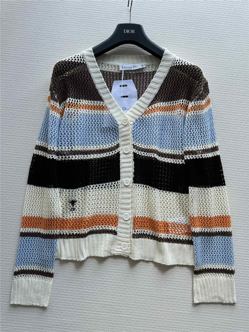 D10r v neck color block cardigan replica designer clothes